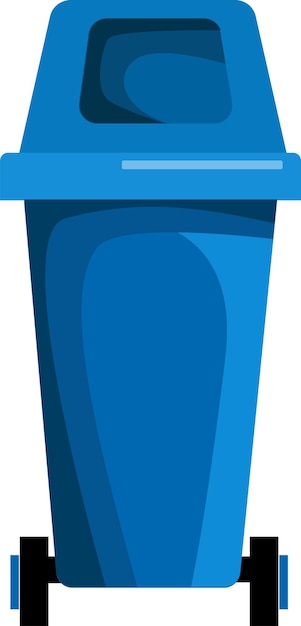 an empty blue container for separate garbage. vector illustration in a flat style. garbage