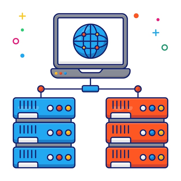 An icon design of system hosting