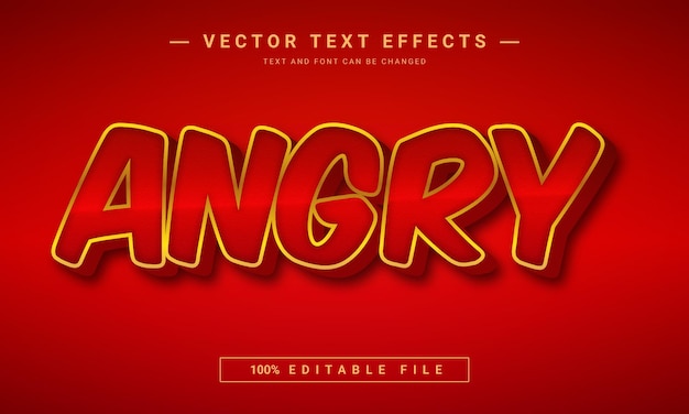 Angry 3d text effect