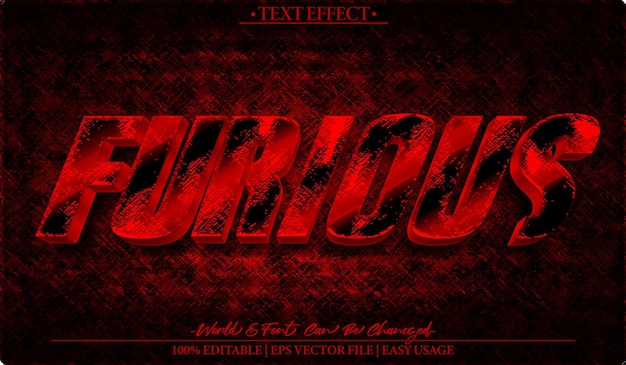 Angry Vector Text Effect Editable Alphabet Red Cartoon Comic Emoji