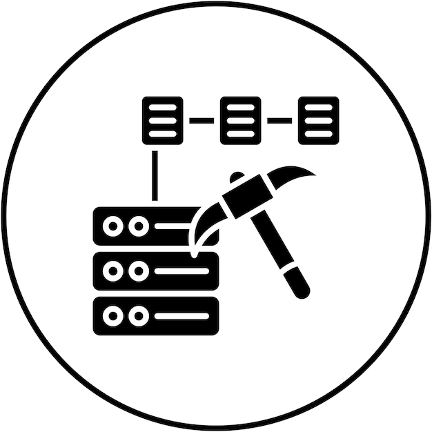 Ảnh vector biểu tượng Khai thác dữ liệu Có thể dùng cho Phân tích dữ liệu