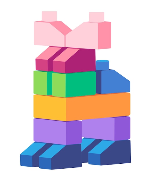 Animal object made of bricks set toys colorful puzzle cude
