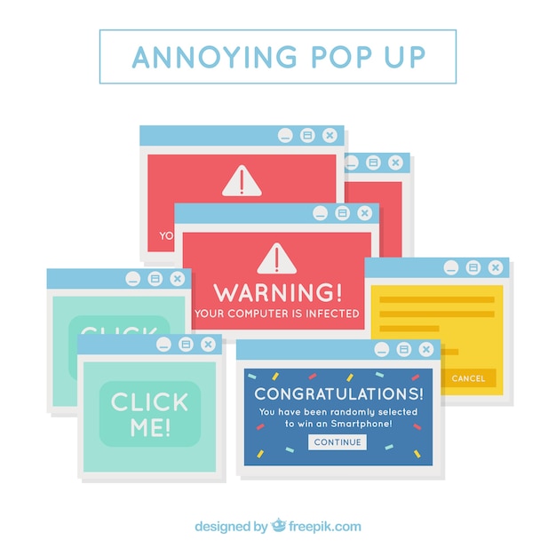 Annoying pop up template