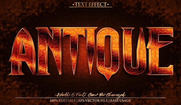 Antique Text Effect Editable Alphabet Historical Egypt Mythology