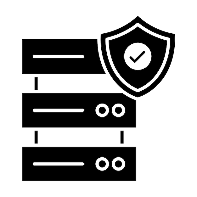 Antivirus Glyph Solid Black Illustration