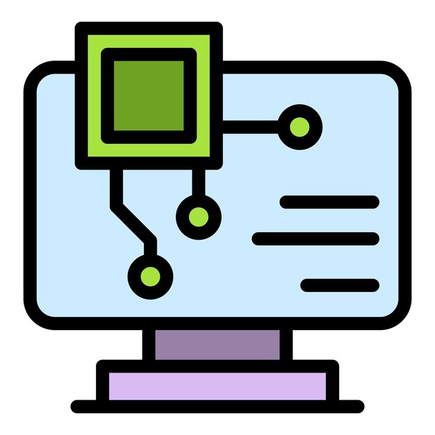 Api computer icon Outline Api computer vector icon for web design isolated on white background color flat