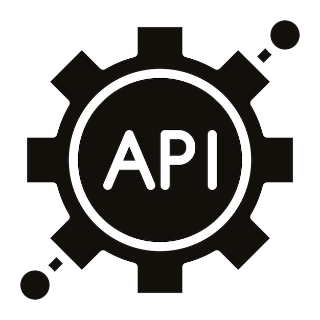 Api Glyph Solid Black Illustration