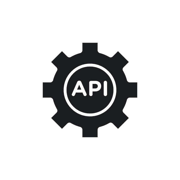 api icon isolated on white background