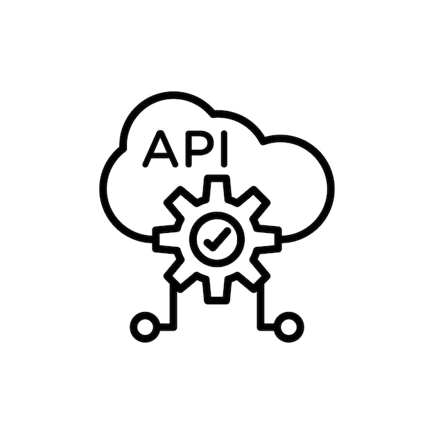 API icon isolated on white background