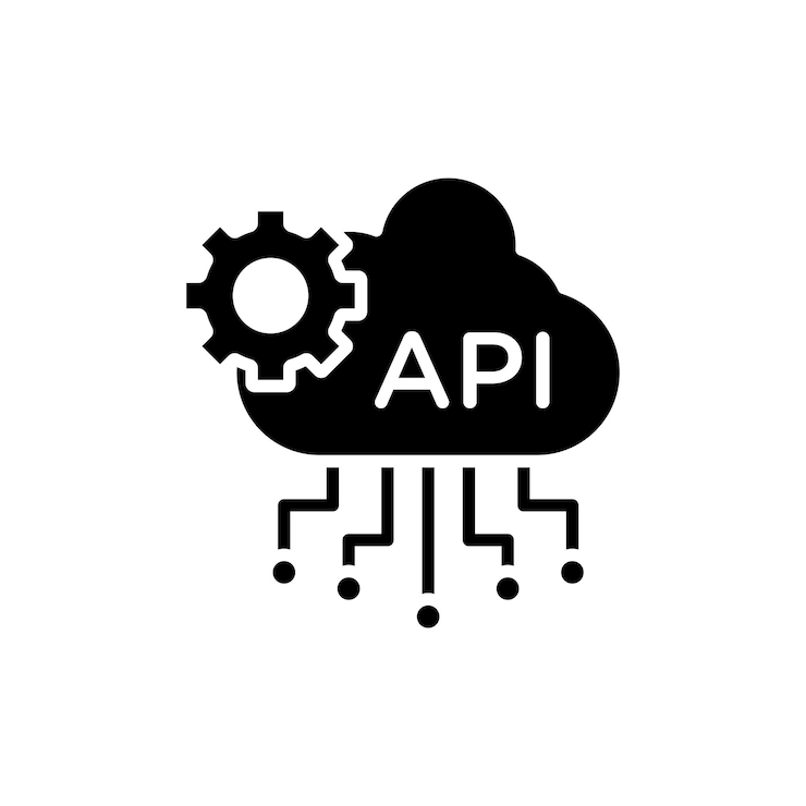 Vector api icon isolated on white background
