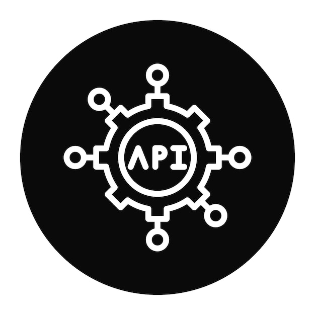 api icon vector image can be used for airline