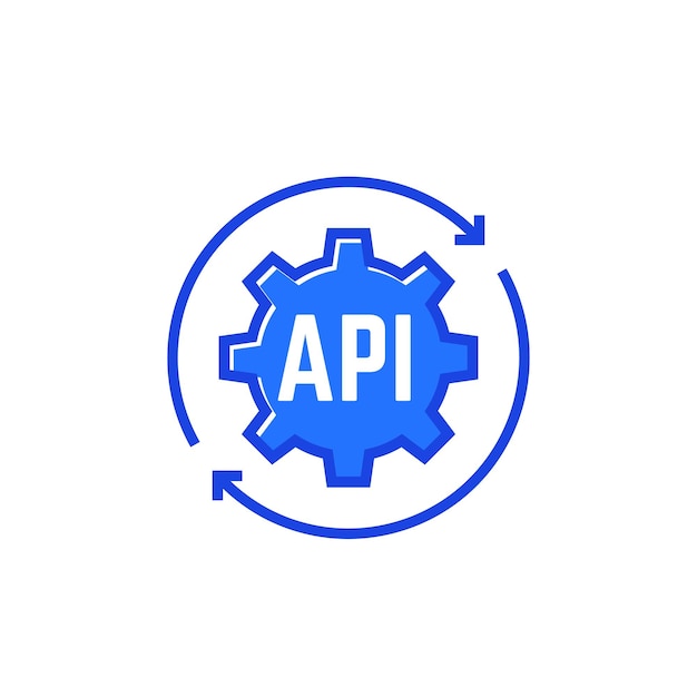 Api technology icon on white vector