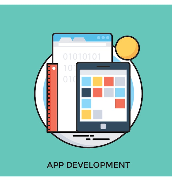 app development flat vector icon