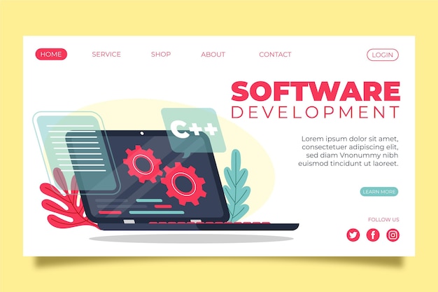App development - landing page