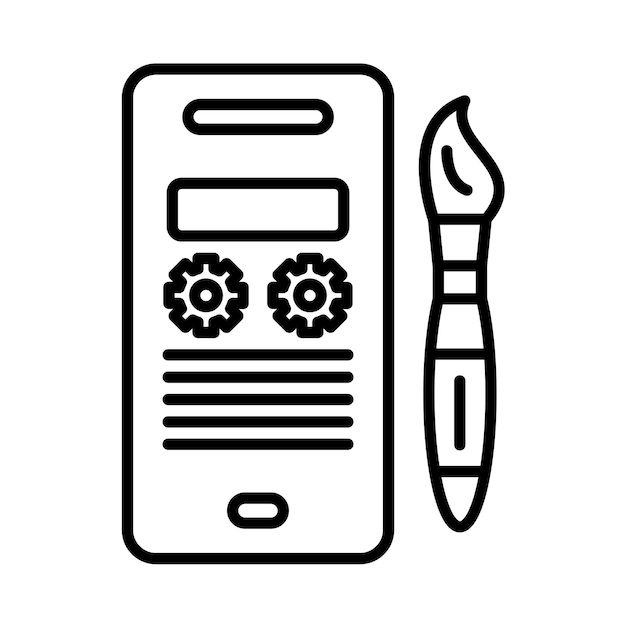 App Template Line Illustration