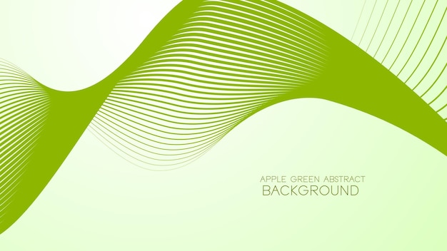 Apple green abstract background with curve line for backdrop or presentation