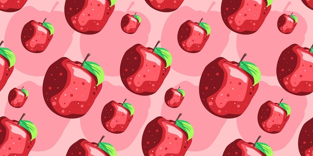 Apple seamless pattern vector design