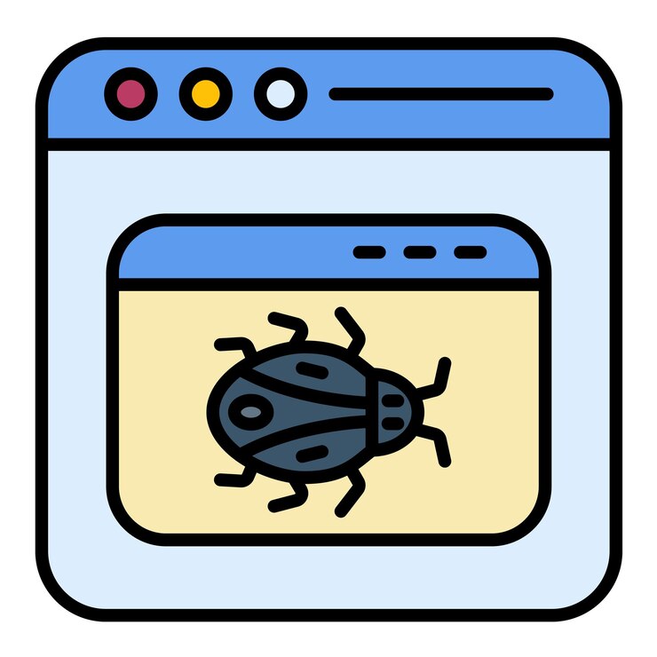 Vector application malware flat illustration