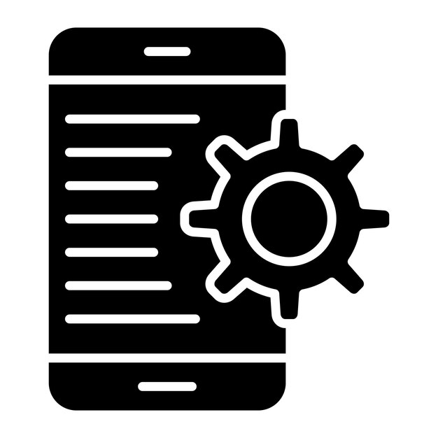 Application Setting Glyph Solid Black Illustration