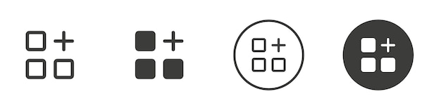 Apps icon Simple outline vector logo