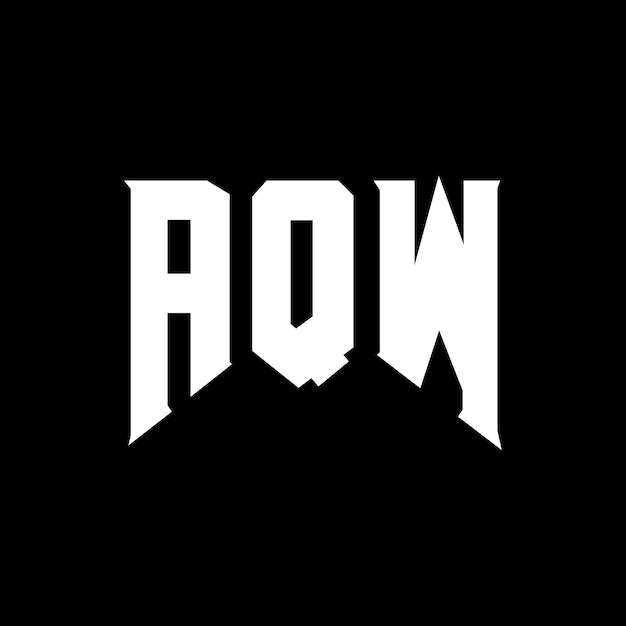 AQW letter logo design for technology company AQW logo design black and white color combination AQW logo AQW vector AQW design AQW icon AQW alphabet AQW typography logo design