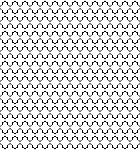 arabic seamless pattern grid lantern shapes tiles.