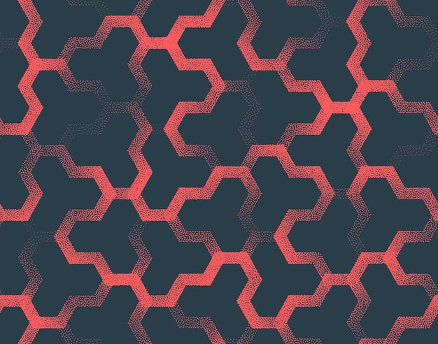 Arabic Style Geometric Lattice Seamless Pattern Trend Red Abstract Background