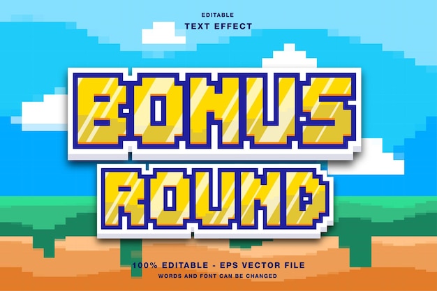 Arcade Game Pixel art editable text effect