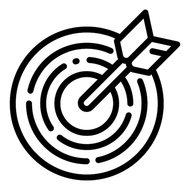 Archer sport target icon Outline Archer sport target vector icon for web design isolated on white background