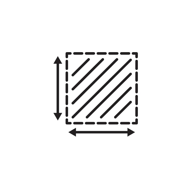 area and dimension icon set square size space plot room vector symbol in a black filled and outlined style measurement accuracy sign