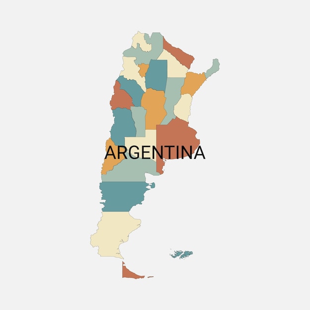 Argentina Vector Map with Administrative Divisions
