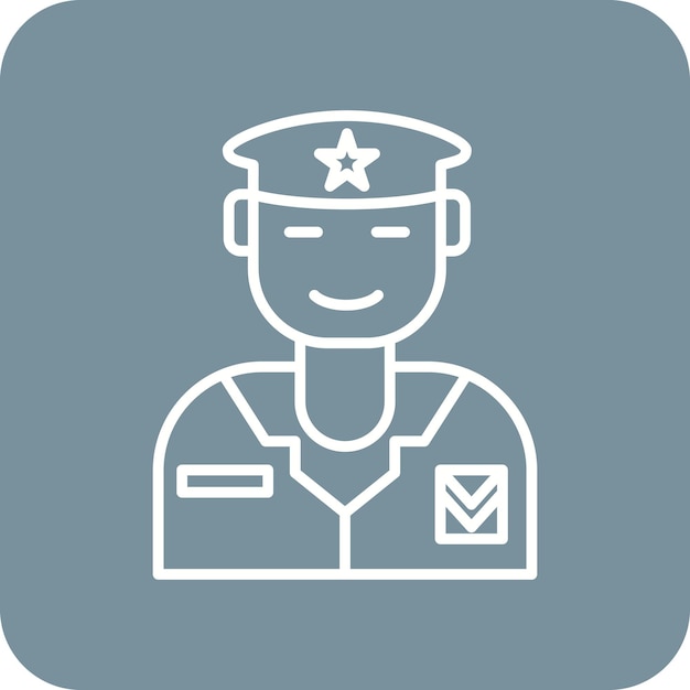 army captain icon vector image can be used for military