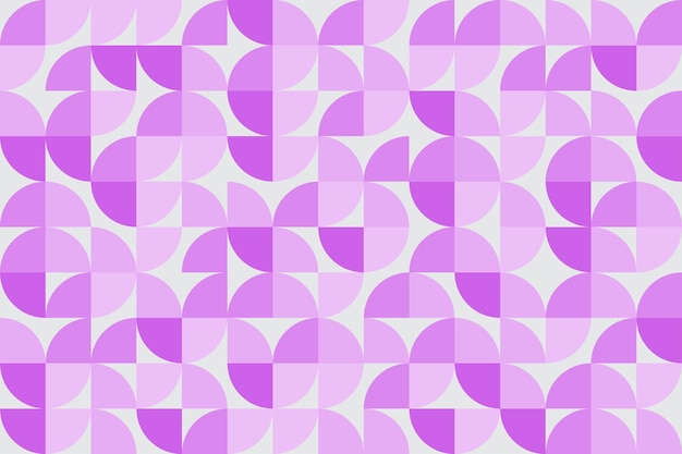 arrangement of quarter circle pieces in purple and lilac colors on white background