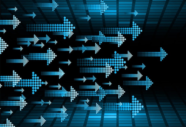 Arrow blue Light Abstract Technology background