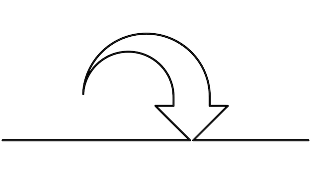 Arrow Continuous One Line Drawing Icon for Modern Design Arrow one line drawing Vector
