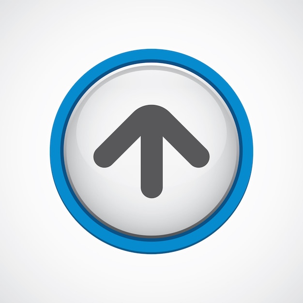 Arrow glossy with blue stroke icon, circle, isolated