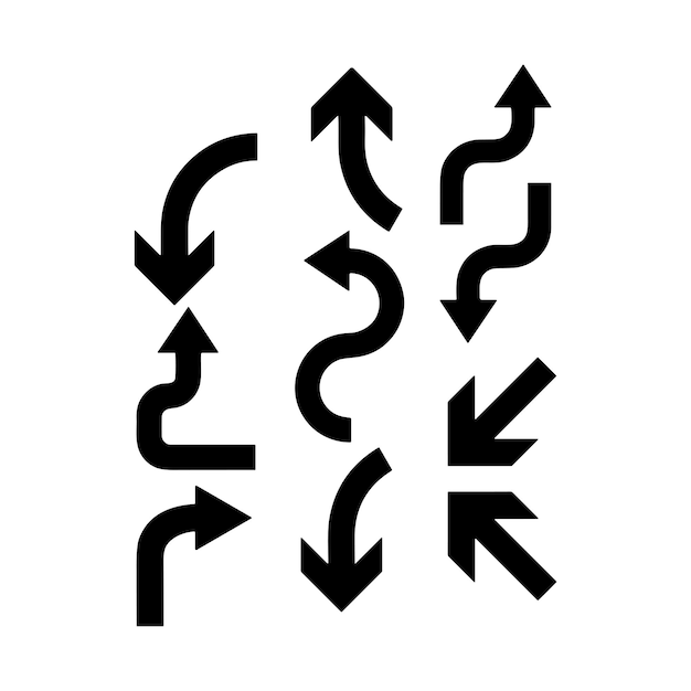 Arrow icon set Modern simple arrows