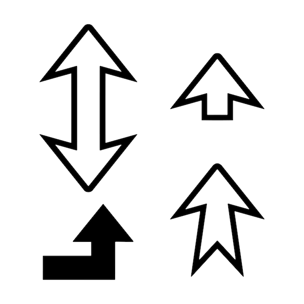 Arrow icon set Modern simple arrows