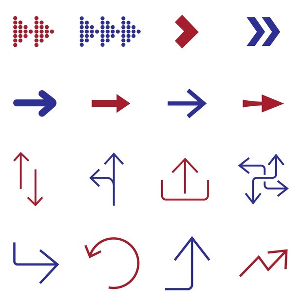 arrow icons for graphic designers vector illustration