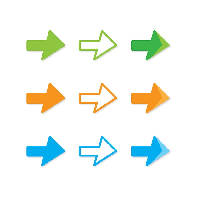 arrow sign design set collection shape for multipurpose use