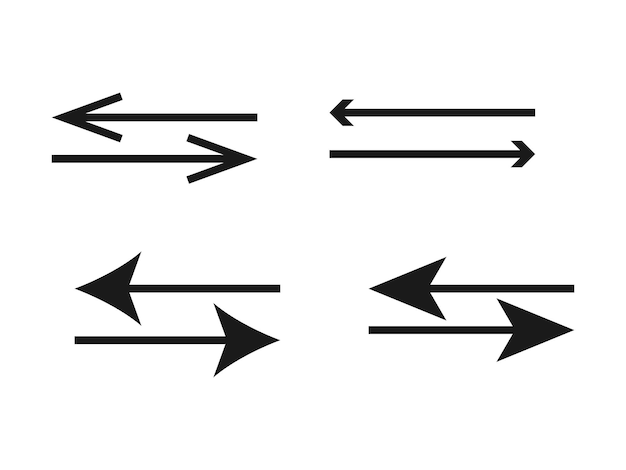 Arrows indicating opposite directions and exchange of information