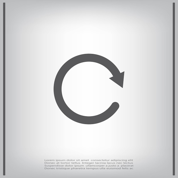 Arrows recycling symbol Vector illustration on a gray background Eps 10