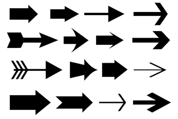 Arrows set arrow icon collection collection different arrows or web design