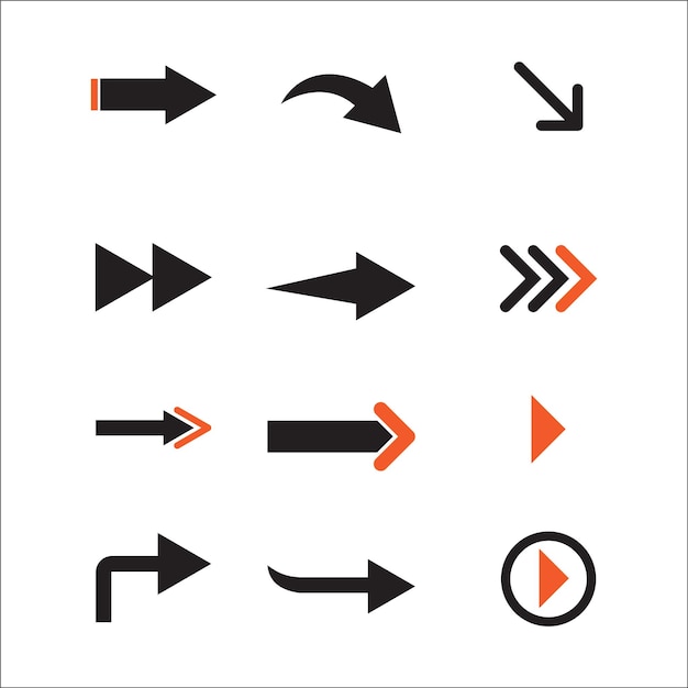 Arrows set vector