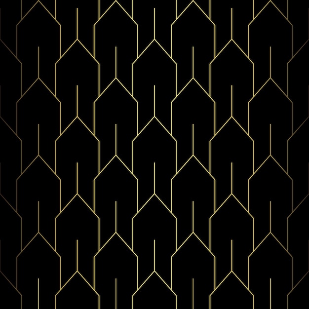 art deco pattern vector background in the 1920s style gold black texture for interior design use such as wallpaper pillow covers curtain prints upholstery etc