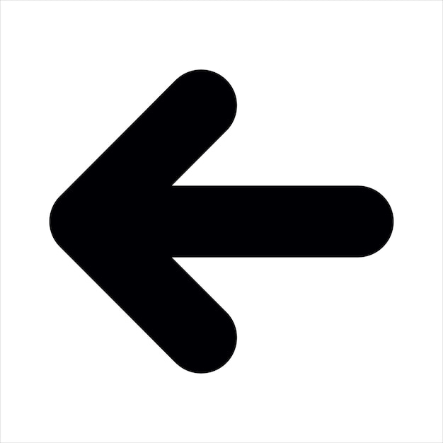 Art Illustration Left arrow with round tip left arrow icon