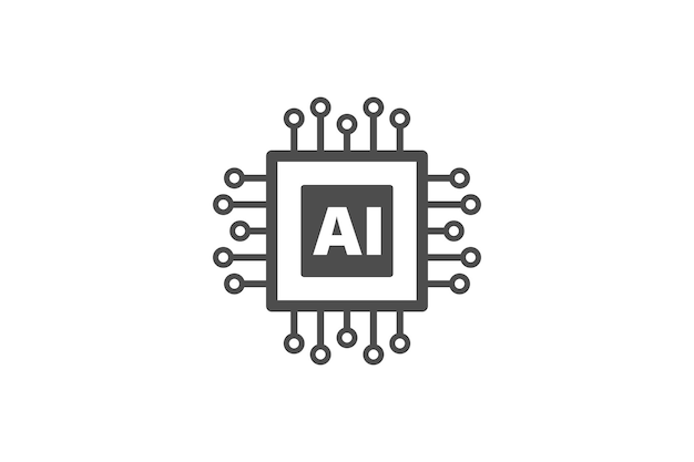 Artificial intellegence AI icon vector design