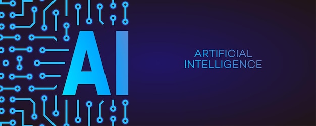 Artificial intelligence abstract vector background technology concept design for machine learning and generate