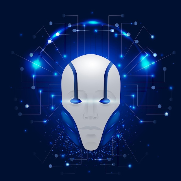 Artificial intelligence and machine learning A bot an AI bot Artificial assistant robot