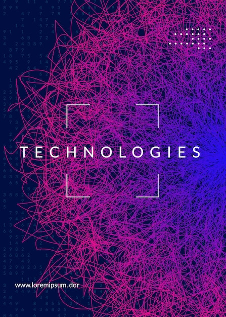 Artificial intelligence background Technology for big data visualization deep learning and quantum computing Design template for energy concept Fractal artificial intelligence backdrop